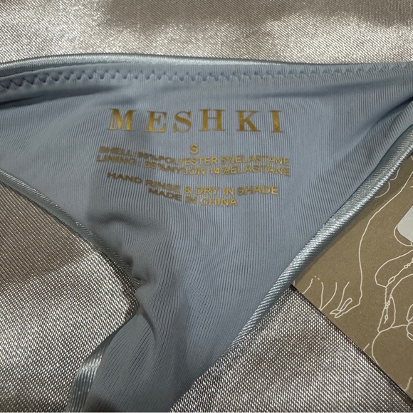 Meshki Melina Braided Bikini Bottoms Arctic Blue - Picture 7 of 10